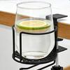 Desk Edge Cup Holder Tool-Free Clamp On Desk Cup Holder Stainless Steel Anti-Spill Drink Holder for Office Home Gaming Desk