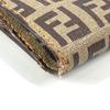FENDI Zucca logo Zucchino Compact wallet Folded wallet Leather/PVC Brown/Beige