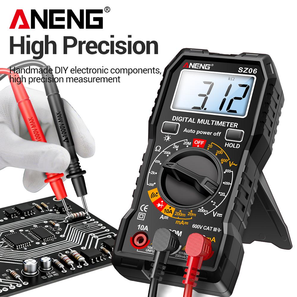 New High Precision ANENG SZ06 Digital Multimeter 2000 Counts Anti Burn Voltage Tester with Free BT169 Battery Checker Multimeter Kit Electrician Tools