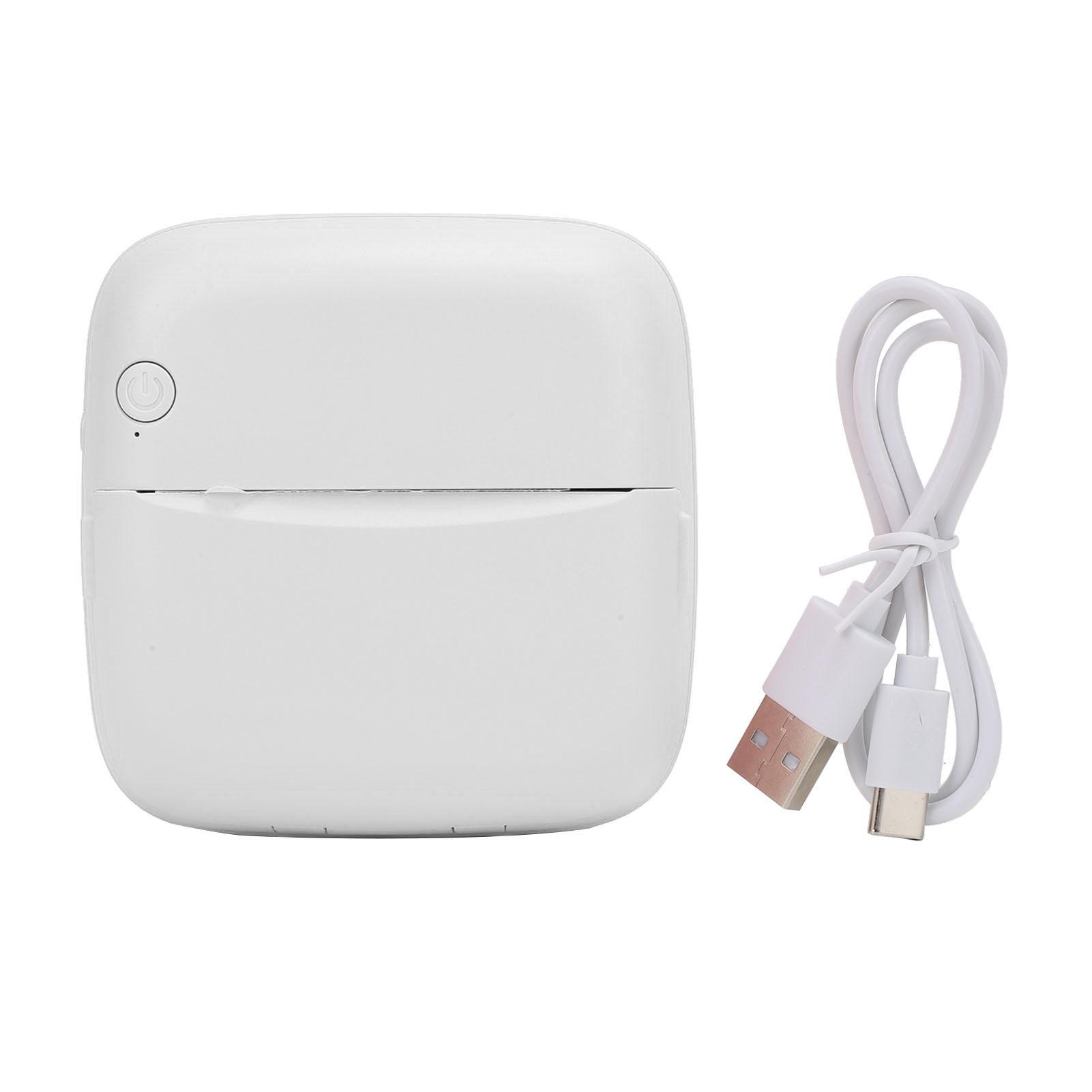 

Мини-принтер BT Black White RGB поддерживает приложения IOS и Android 200DPI 1200mAh Портативный без чернил белый