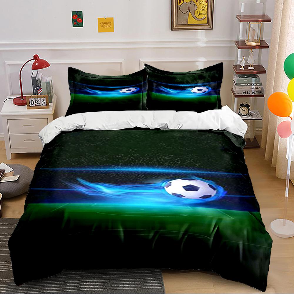 Soccer Ball Bedding Set Bedding set (1 duvet cover, 2 pillowcases, duvet not included)