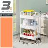 Large Capacity Multi-Layer Snack and Storage Trolley - Movable, Cream Style, Ideal for Dormitory or Bedside Use