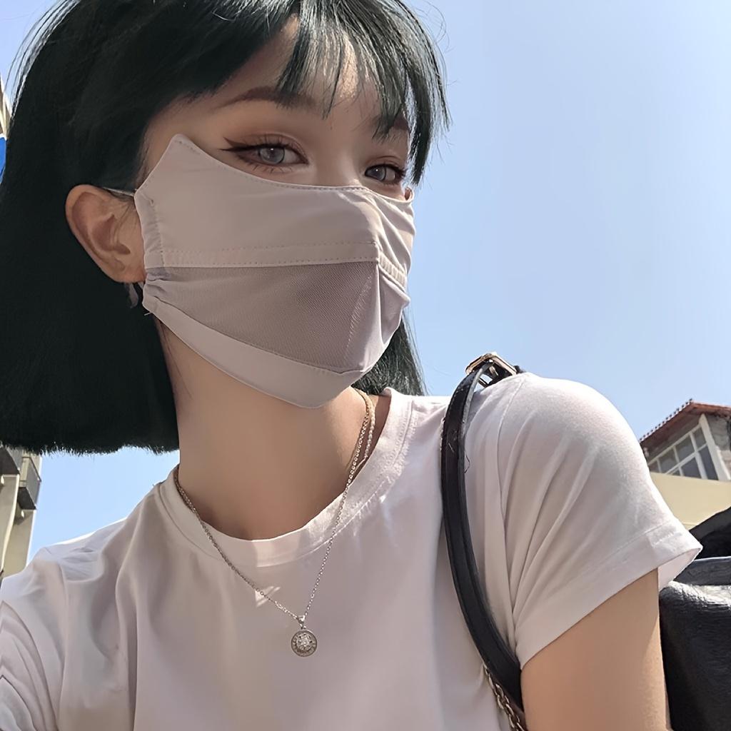 

Летние маски для защиты от солнца для женщин, закрывающие все лицо, дышащие, тонкие, защитные экраны для лица, регулируемые для ношения летом на открытом воздухе светло-серый