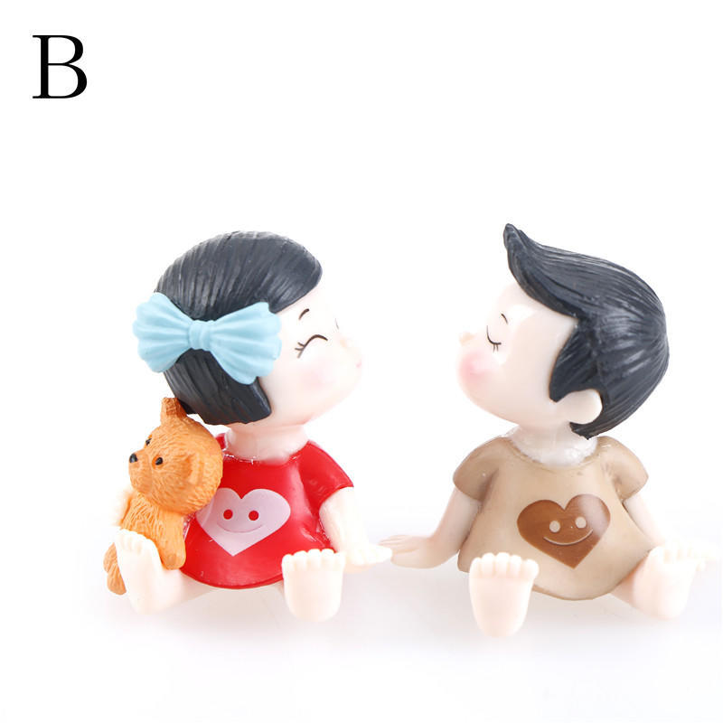 

Фигурки для влюбленных пар, миниатюры, сказочный сад, гном, террариумы с мхом, украшения из смолы as the picture