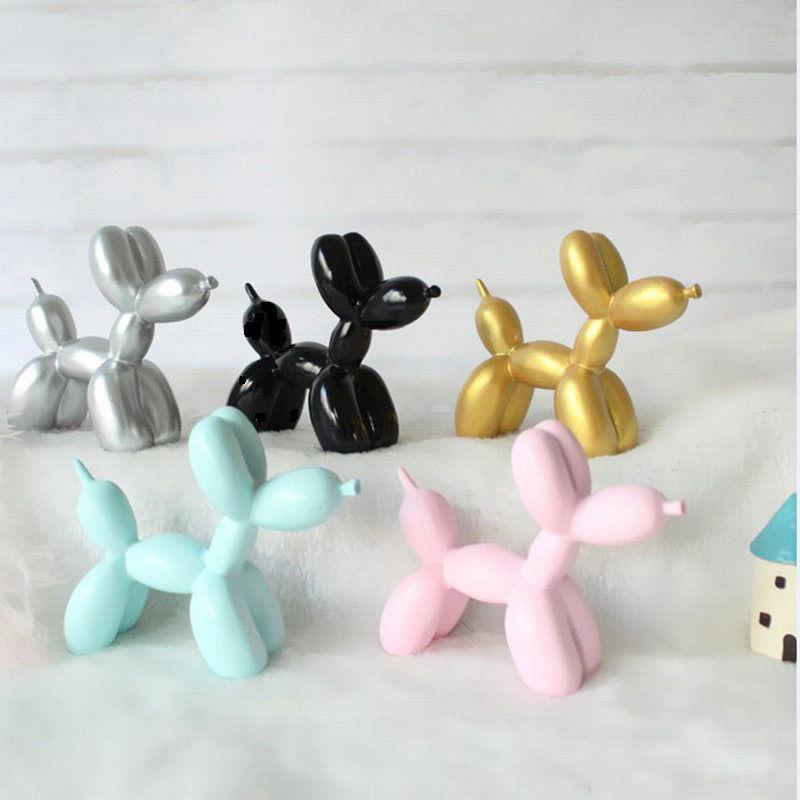 Resin Balloon Dog Cake Topper Birthday Decoration for Kids