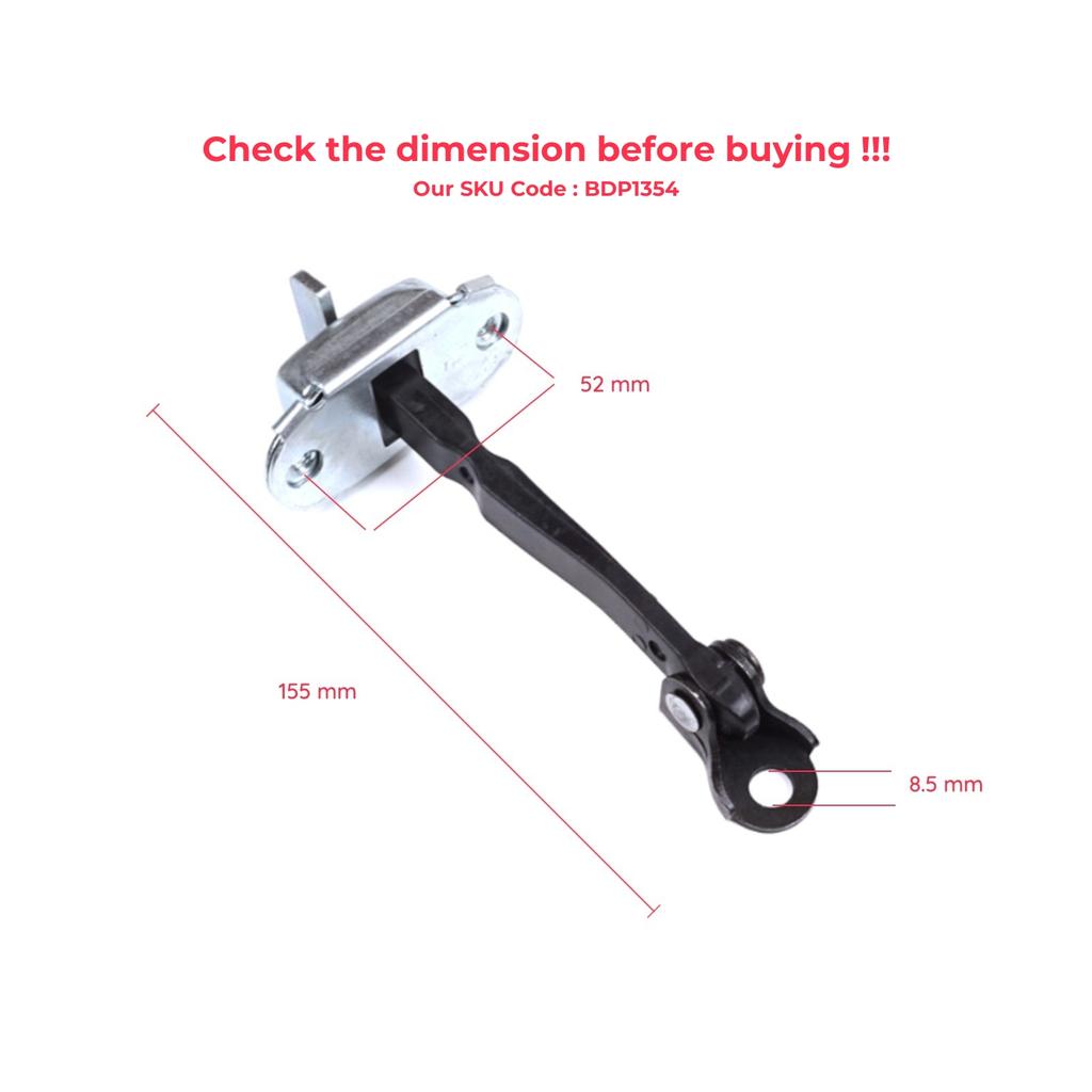 BDP1354-1 2 Pieces Front Door Hinge Brake Stop Check Strap Limiter for Toyota Hilux MK7 N1 N2 N3 Fortuner MK1 N5 N6 2004-2015 686100K012