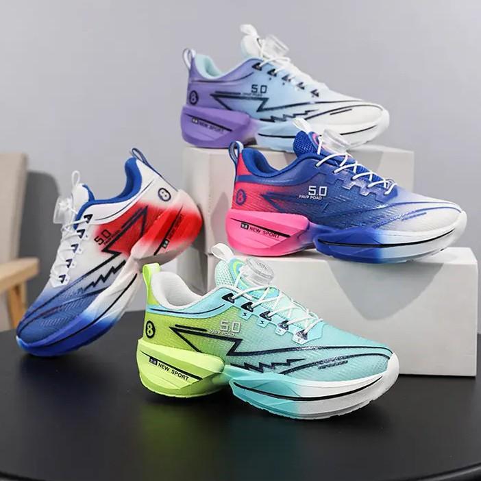 2025 neue Sommer-Kinder-Sportschuhe Mesh leicht Herren Mittelschule und ältere Kinder Lauf-Sport rotierender Knopf Basketballschuhe
