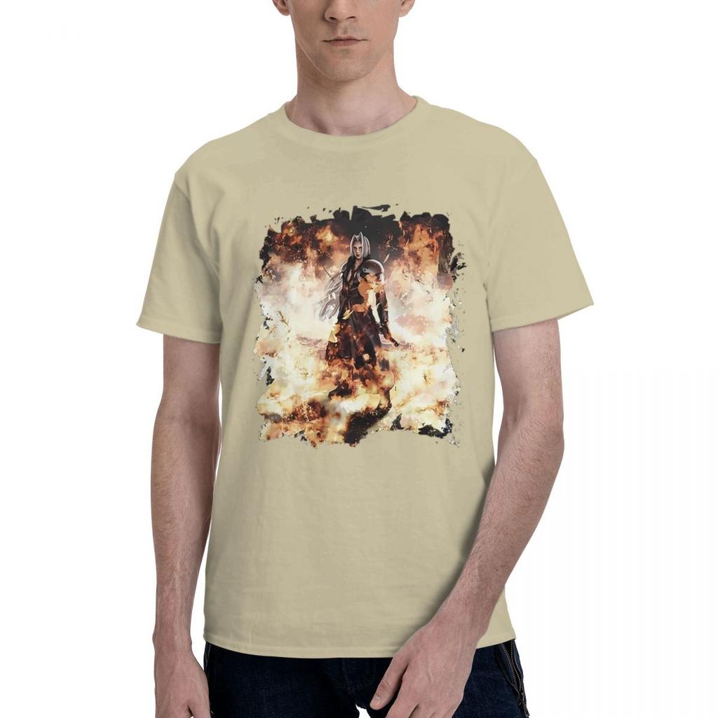 Nibelheim Unfall Sephiroth In Flames 100 Baumwolle Lässig Atmungsaktiv Bequem Süß Hochwertige Herrenbekleidung Männer Kleidung