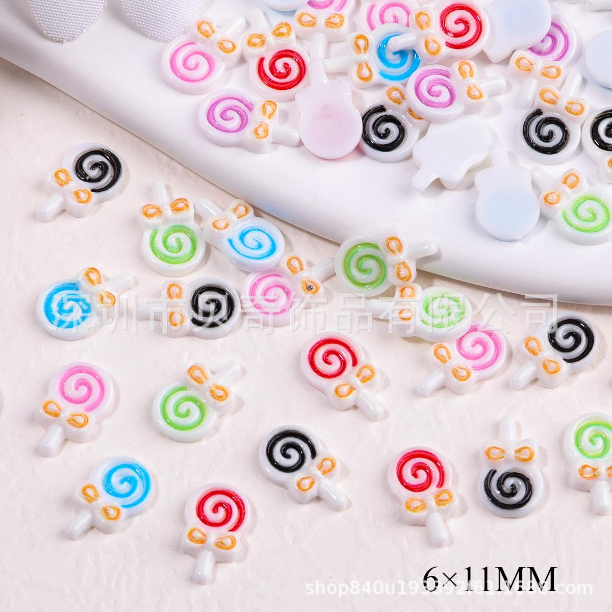 Name: 3D Cartoon Candy Nail Art Lollipop Decorations - Cute & Colorful Accessories Pink Single