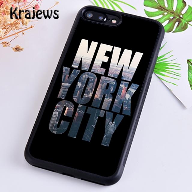 Krajews NEW YORK AMERICAN CITY Phone Case Cover For iPhone 16 15 14 plus XS XR 11 12 mini 13 pro max coque Fundas