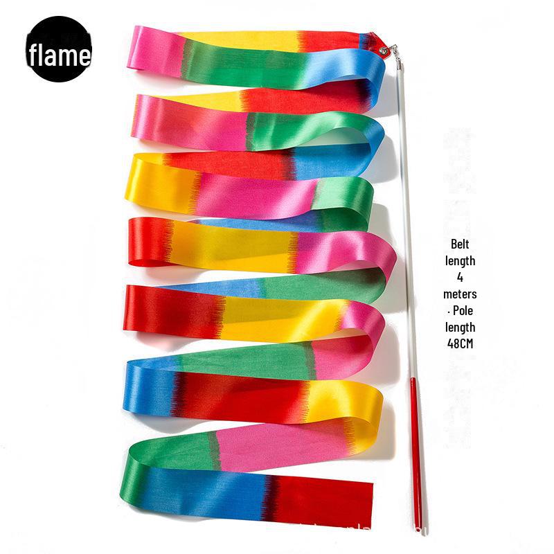 

Цветная лента для художественной гимнастики для детей - шелковая лента-палочка для выступлений и занятий в детском саду