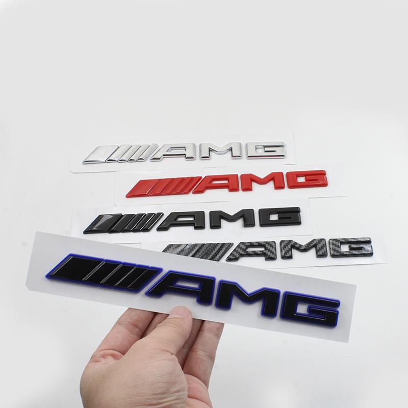 3D Metal AMG Logo Car Rear Letter Emblem Trunk Stickers For Mercedes Benz C E S GLE CLC Class W204 W203 W205 W124 W221 W213 W212
