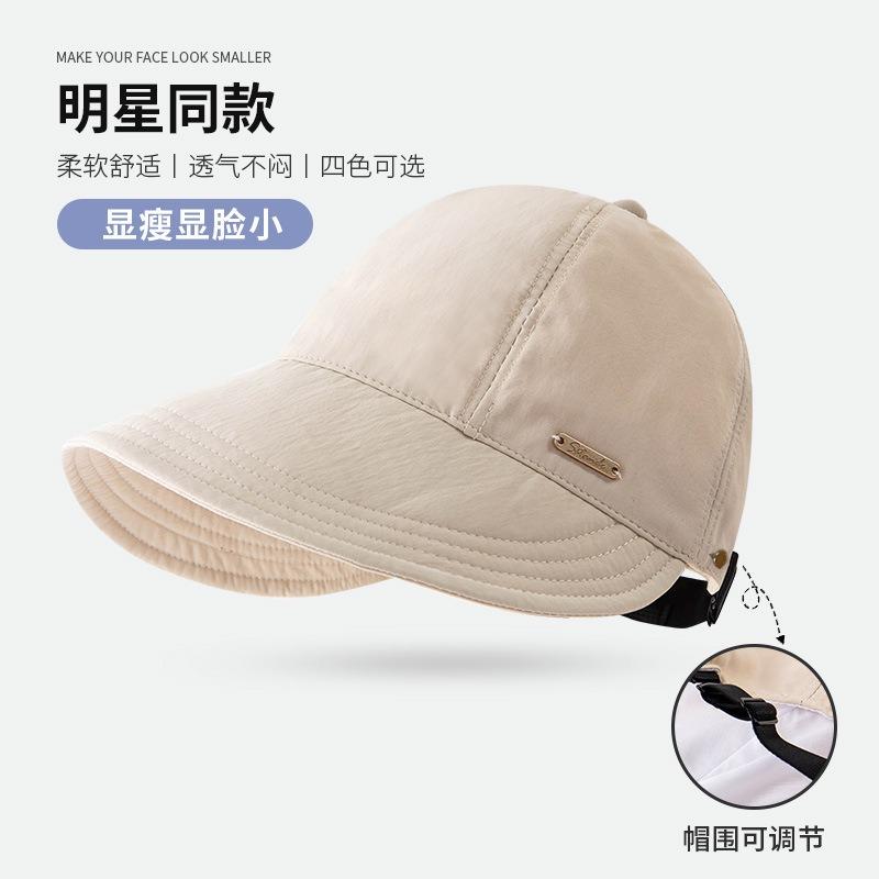 Peaked cap breathable quick drying sun protection sun hat children spring and summer adjustable thin large brim sun hat wind