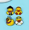 Adorable Yellow Duck Cartoon Brooch: Cute Children's Backpack & Clothing Accessory