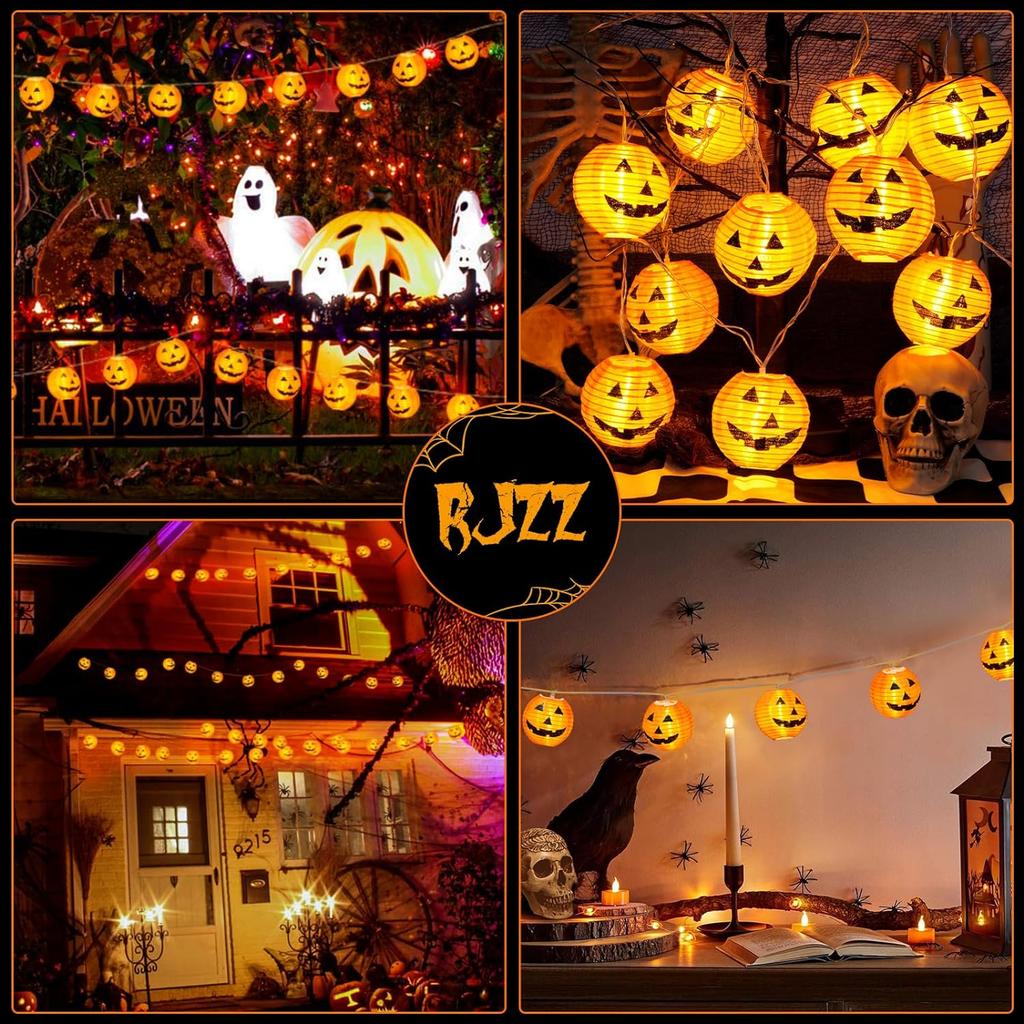 1.5m 10Led Halloween Light String Pumpkin Skull Eye Balls Ghost Festival Party Lantern Trick Or Treat Happy Halloween Day Decor