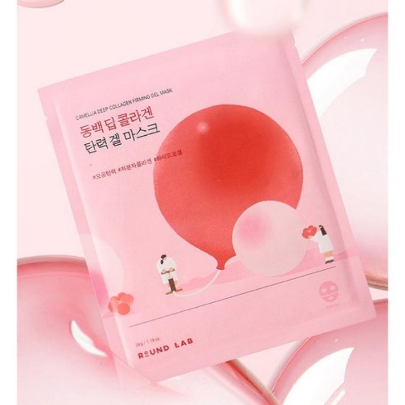 ROUND LAB Camellia Deep Collagen Firming Gel Mask 34gX4EA