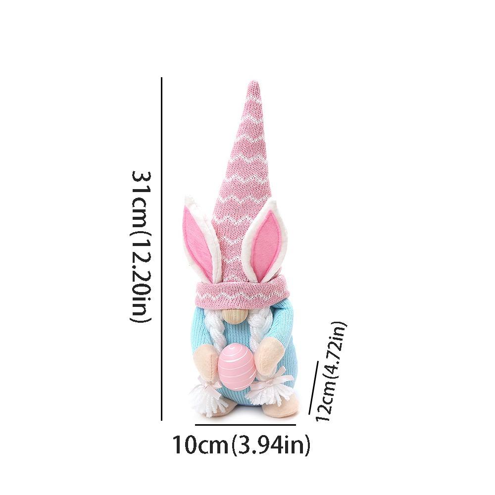 Strickstoff Gestrickte gesichtslose Puppe mit Ei Hase Puppe Niedliches Design Zwergpuppe Heimdekoration
