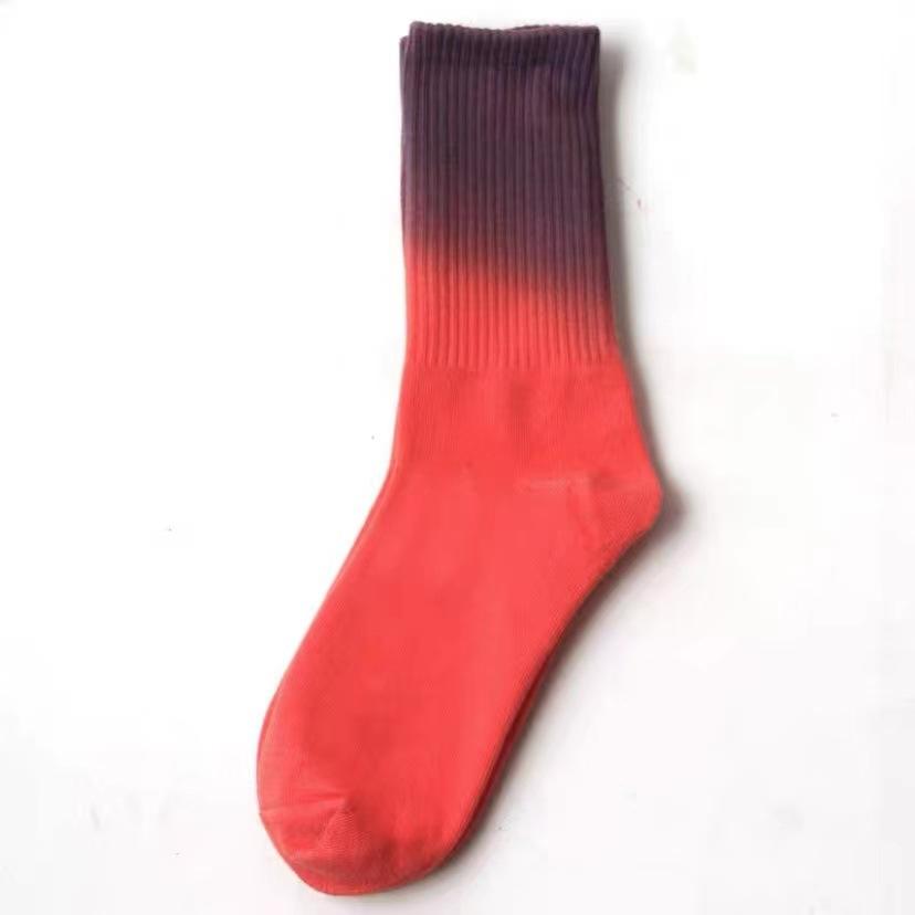 

Модні Шкарпетки з Градієнтом Tie-Dye від Бренда Середньої Довжини до Труби Однотонні Шкарпетки для Вуличного Скейтбордингу Баскетболу Шкарпетки з Відкритими Пальцями One size fits all