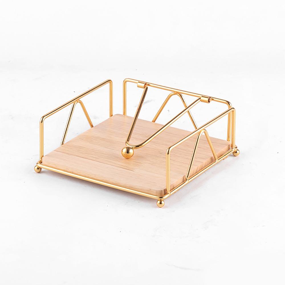 Durable Iron Tissue Box Square Sturdy Napkin Holder Decorative Tabletop Table Storage Table Storage
