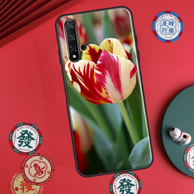 Spring Tulips Flower For Huawei P20 P40 P30 Lite P60 Pro Nova 12s 11i 12i 10 9 SE 5T Y91 Y90 Y60 Y70 Y72 Y61 Case