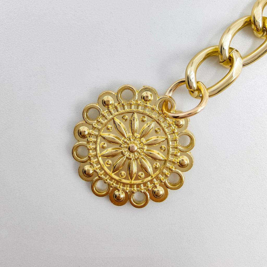 Personalized Sunflower Round Brand Waist Chain Female, Retro Temperament Ethnic Style Body Chain Female