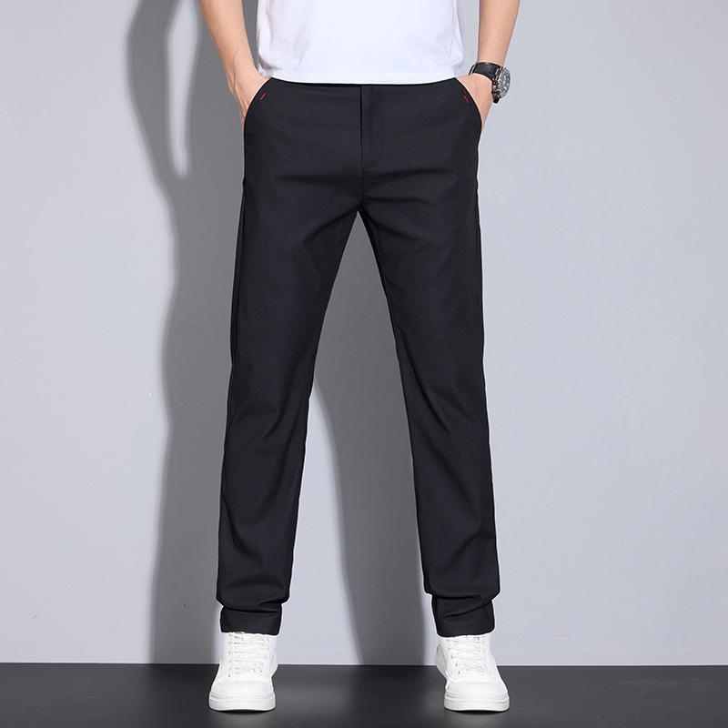 Spring and Summer New Light Business Casual Pants Teen Men's Straight Casual Pants Men's Trend Versatile Casual Pants