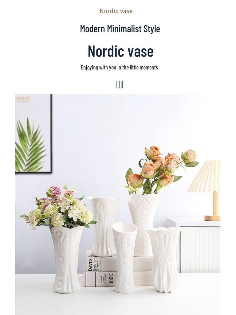Nordische Keramikvase: Modernes Künstlerisches Blumenarrangement Heimdeko Auslage