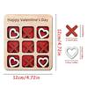 Romantics Valentines Wooden Board Game for Valentines Day Date Night Couples Gift Portable Entertainment Multicolor