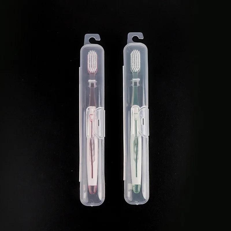 Portable Dustproof Toothbrush Storage Box Outdoor Travel Transparent Plastic Toothbrush Holder Toothpaste Storage And Organizer