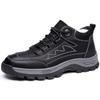 Men's cotton shoes genuine leather winter new velvet warm thickened high-top sports and leisure leather shoes men's snow boots tide