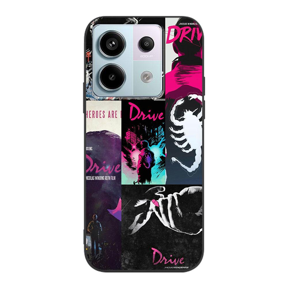 Movie Drive Ryan Gosling Art Case for Xiaomi Redmi 10 10C 9C 9A 9i 9 Prime 9T 12 12C 10A K40 Pro Black Soft TPU Phone Bag Cover