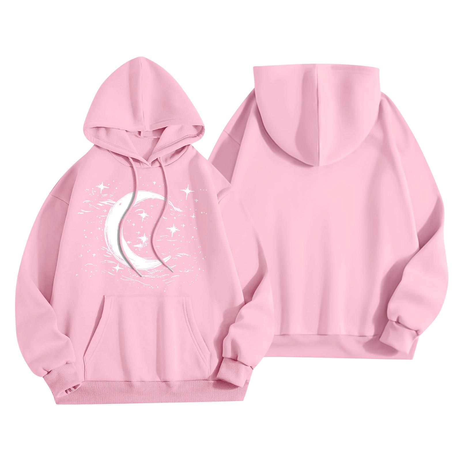 

Женская мода, женский легкий пуловер с длинными рукавами и карманами, толстовка с капюшоном в стиле консервативного стиля L розовый