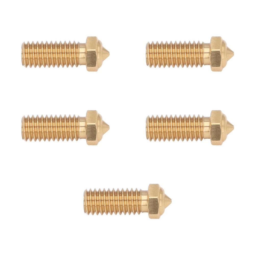 5PCS Brass Material 3D Printer Nozzle Precision Nozzle Extruder Nozzle for QIDI X Max3 Smart3 Plus3