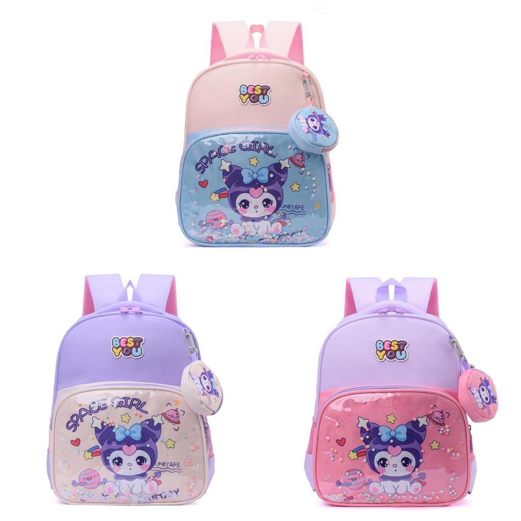 Kuromi Kids School Backpack With Shoulder Support For Preschoolers And Children