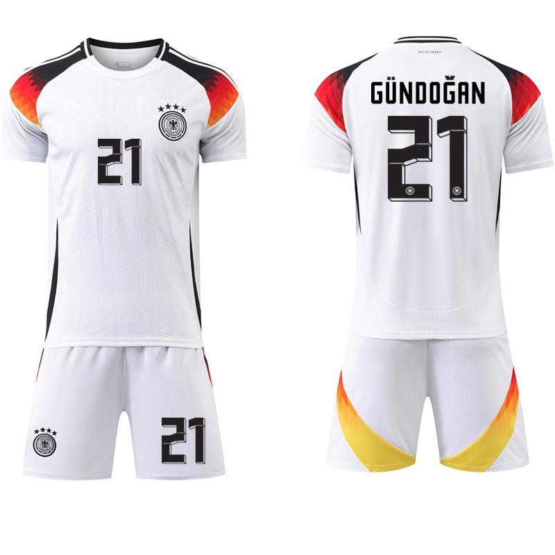 

Домашняя футболка Евро 2024 Германия #7 Вирц #21 Гюндоган #10 Мусиала Футбольные майки 24