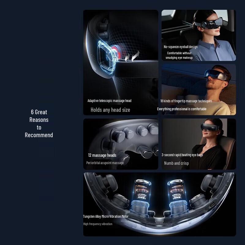 SKG K5 Smart Eye Massager with Heat & Bluetooth