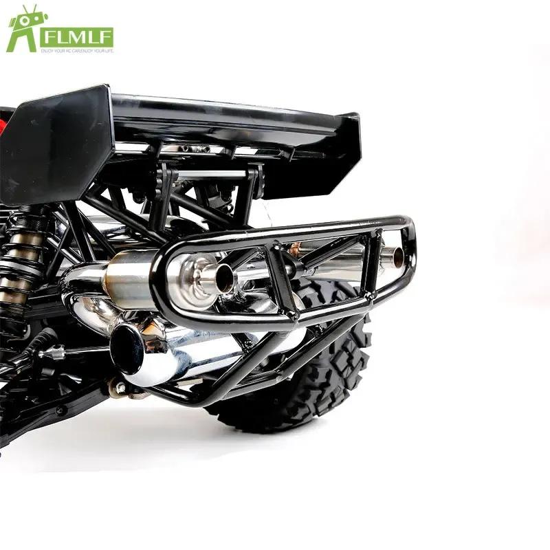 2 Hole Exhaust Pipe Silencer Power Riser or Rear Bumper Kit Fit for 1/5 HPI ROFUN BAHA ROVAN KM BAJA 5B Rc Car Toys Parts