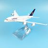16cm Lufthansa Airbus 380 Flugzeugmodell Planel Flugzeug Diecast Metall 1/400 Maßstab Flugzeuge