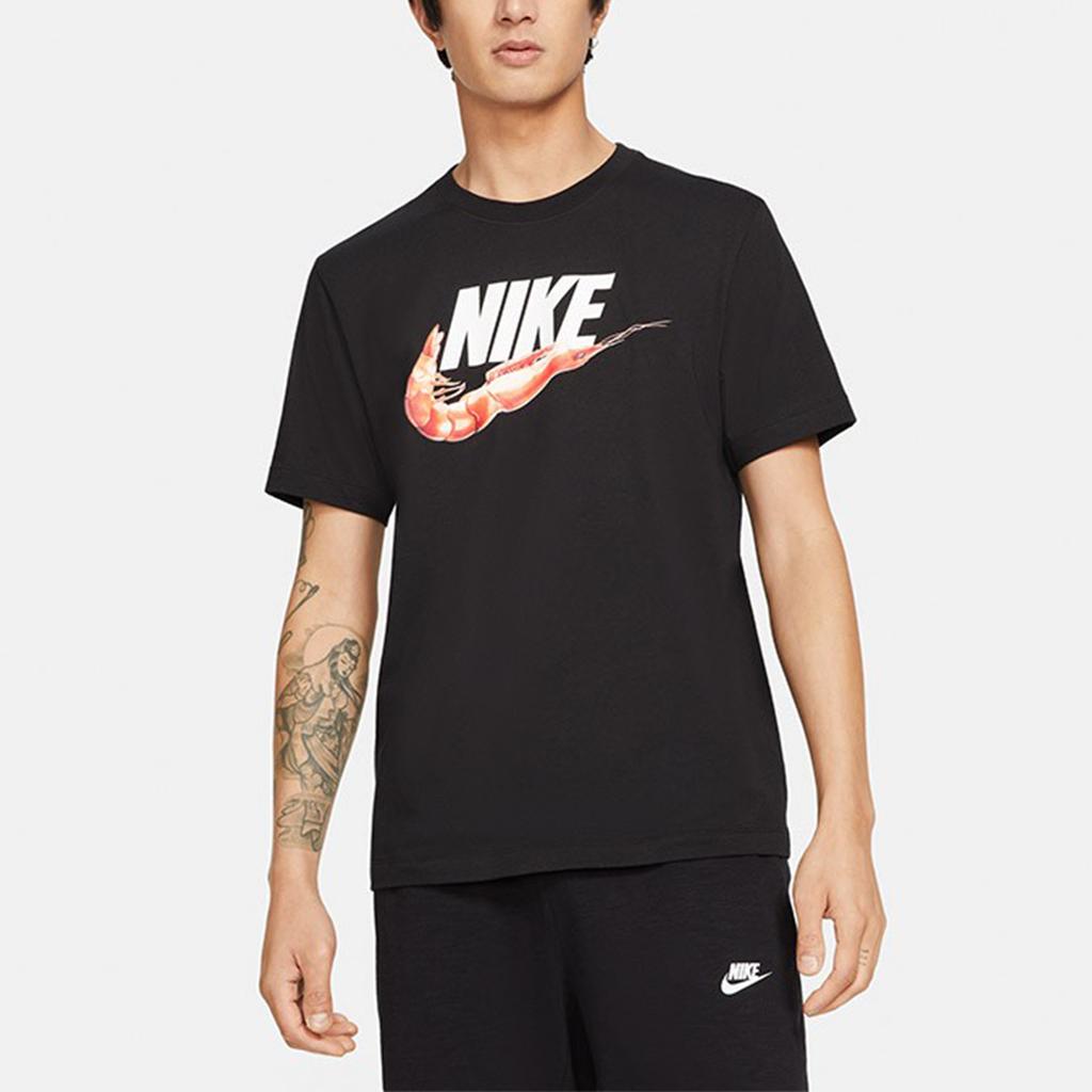 Nike Nsw Tee 1 Food Shrimp Logo Print Sports Short-Sleeve T-Shirt Men Tops Black DD1289-010