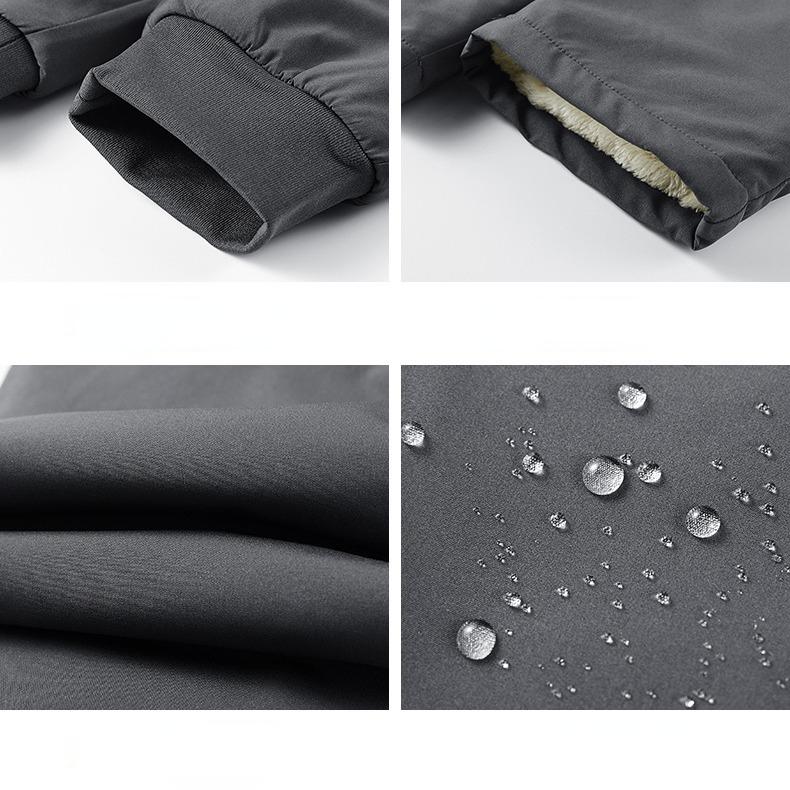 Bavlněné kalhoty Pánské podzimní a zimní nepromokavé zateplené ležérní tepláky pánské velké kalhoty stahovací šňůrka z jehněčí vlny vycpané kalhoty muž