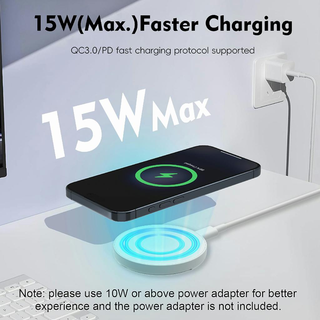 6 in 1 Magnetic Wireless Charger with Stand 15W Max Fast Charging Magnetic Stand