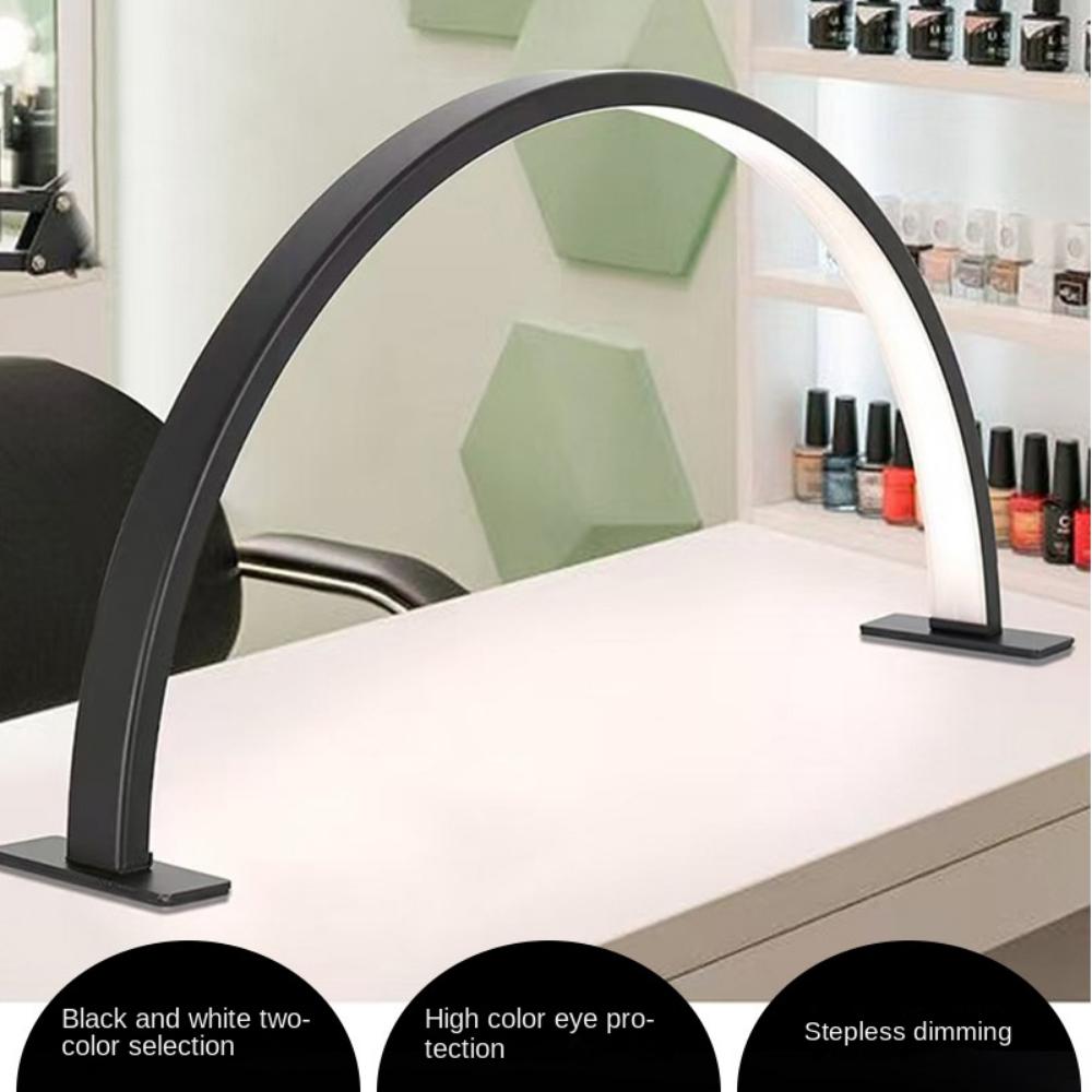 Dimmable U-shaped Nail Lamp 180-degree illumination 3 Light Color Half Moon Nail Light Eye Protect Adjustable