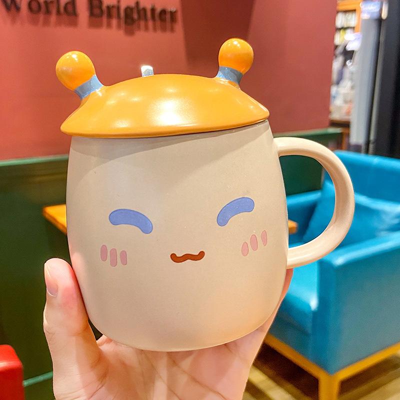 Creative Trend Couple Cup Coffee Mug New Year Mugs Mug for Tea Cups and Mugs Drinkware Original Beautiful Beer Funny Ceramic Lid