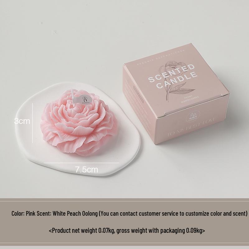 Peony Scented Handmade Candle - Creative Mother's Day Gift & Fragrance Ornament