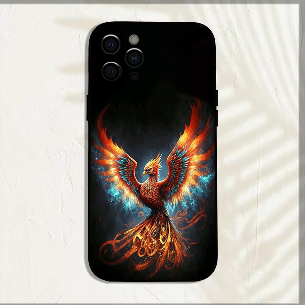 Cool Phoenix Nirvana Phone Case For iPhone 16,15,14,13,12,11,Pro,X,XS,Max,XR,Plus,Mini Soft Black Cover