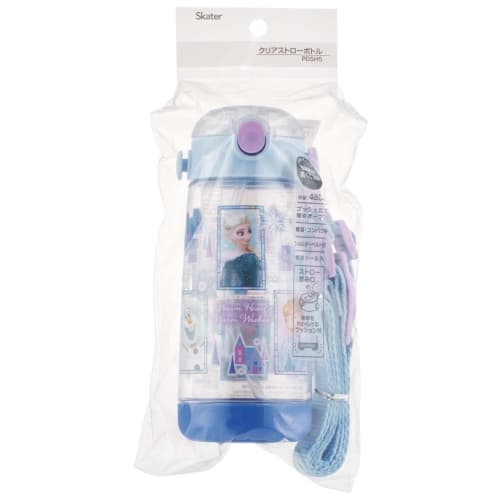 Skater Water Bottle 480ml Children's Clear Bottle with Straw Disney Frozen 23 Girls PDSH5
