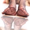 New Fashion Beauty Line Design Ultra-Thin Tights See Through Thigh-High Foot Shaped Socks Office Lady Black Nylon Pantyhose
