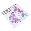 Butterfly Growth Chart Wall Decal, Self-Adhesive Waterproof Height Measurement Sticker for Kids Room, Nursery Wall Decor for Boys and Girls