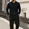 Men's Slim Fit Corduroy Pullover Sweater Knit Top for Casual Daily Wear