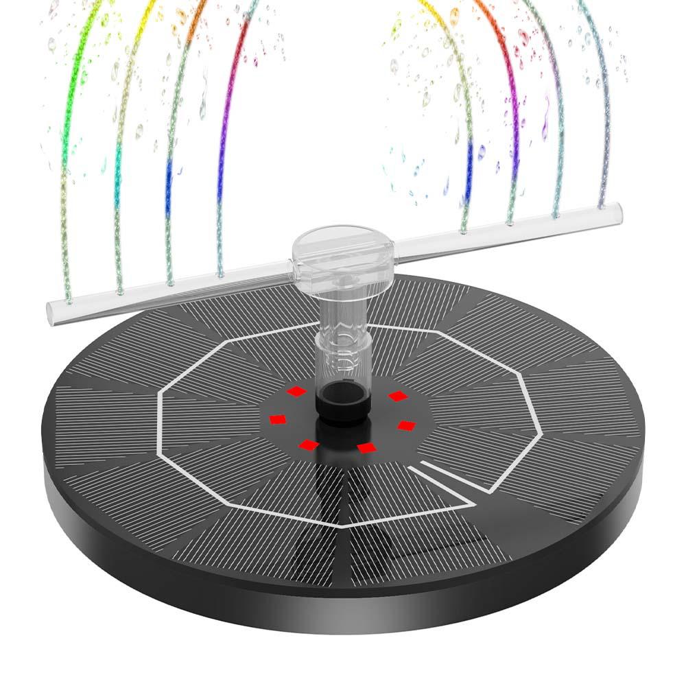 Solar Bird Bath Fountain with Lights – Energy-Saving Floating Water Feature for Gardens and Ponds